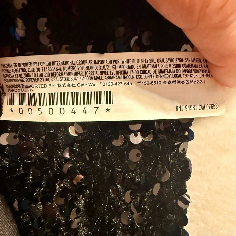 Forever 21 Black Sequin Long Sleeve Dress NWT - Picture 7 of 10